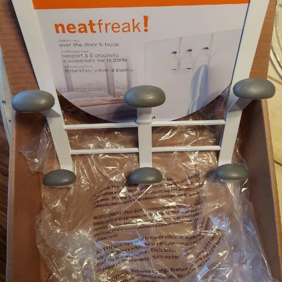 Neatfreak! Overdoor Storage Rack 6 Rubber Tipped Pegs- BNWT LtdEd SO 1 LEFT - Picture 6 of 10